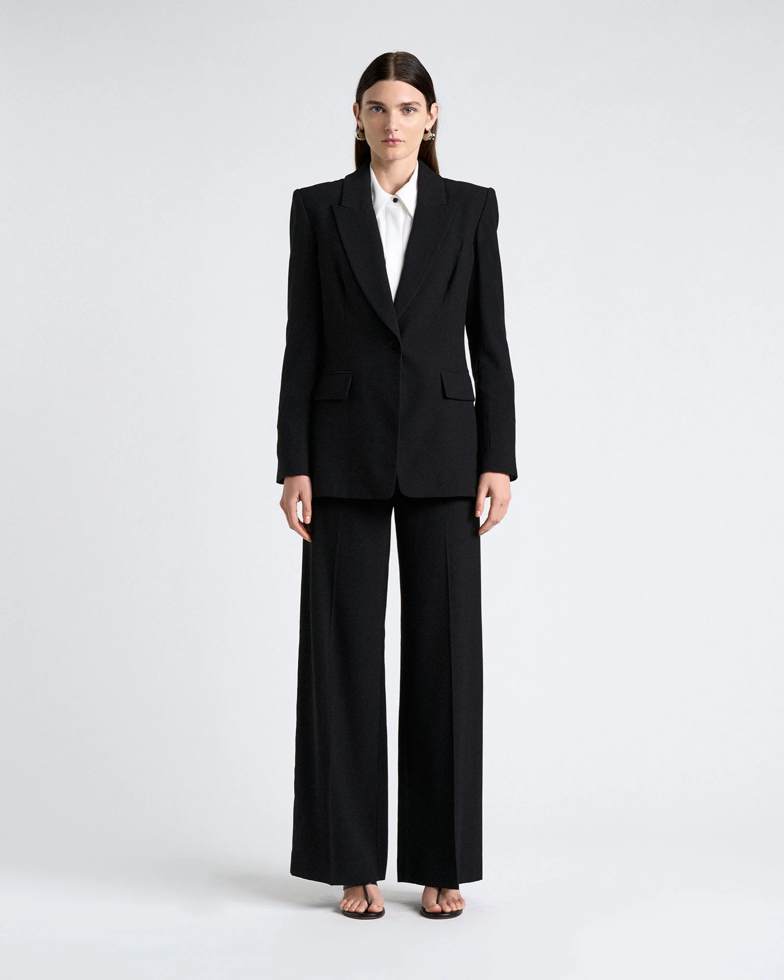 Viscose Twill Longline Blazer
