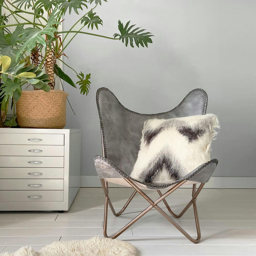 WOOL HANDWOVEN - Coussin zigzag 100% laine 50x50