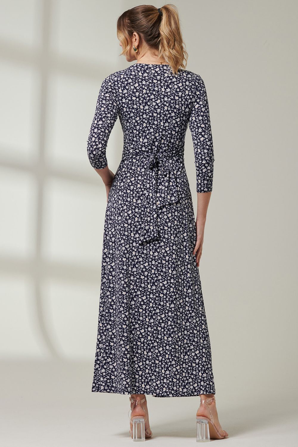 Jolie Moi Hayat Twist Front Jersey Maxi Dress