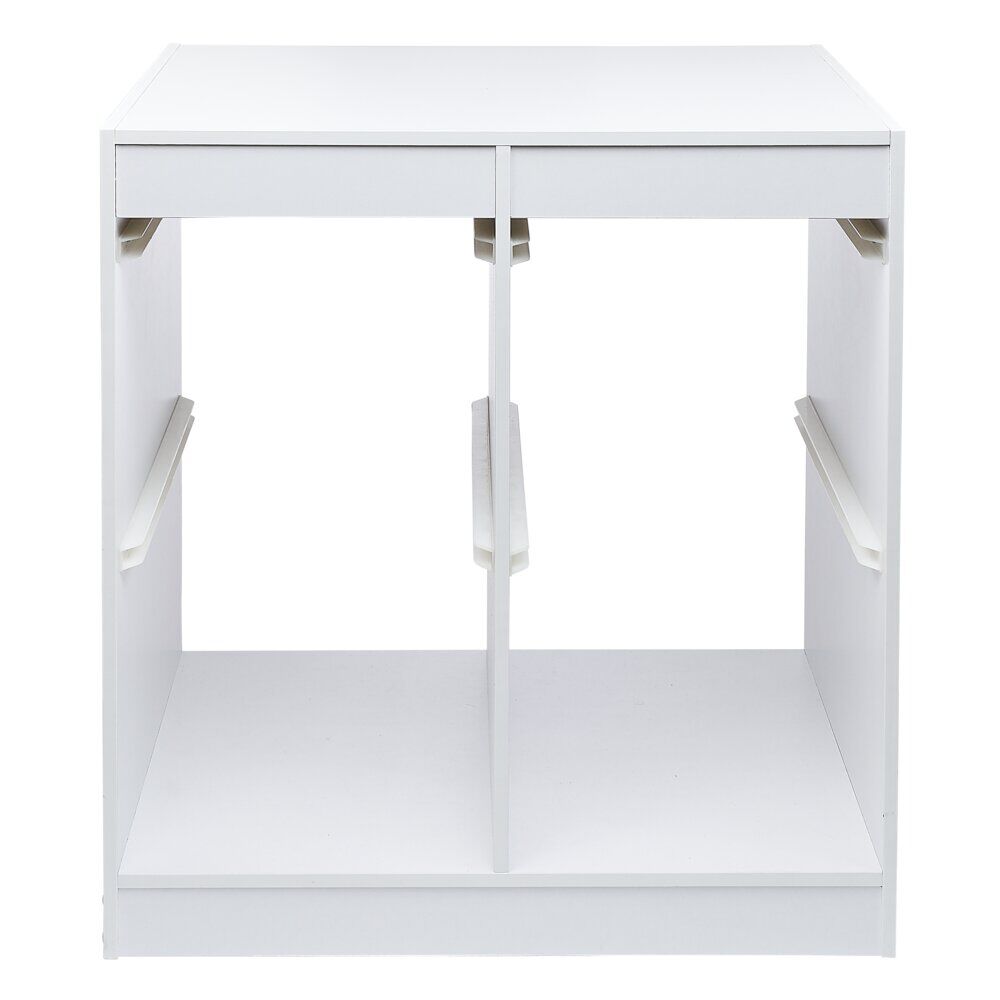 Structure de rangement carrée pour 4 bacs coulissants