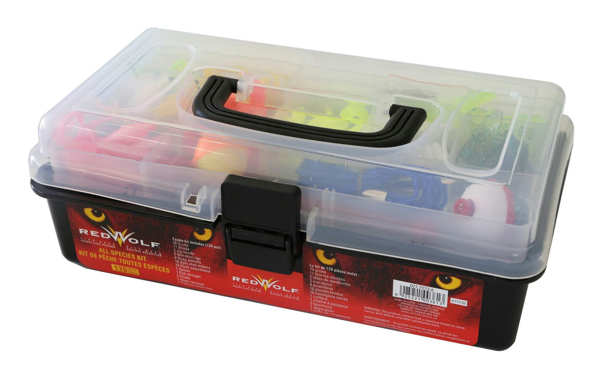 Red Wolf All-Species Tackle Kit, 120-pc