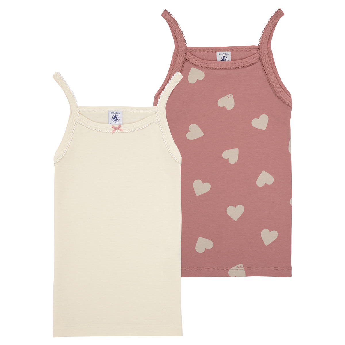 Petit Bateau - 2 CHEMISES BRETELLES - Pink