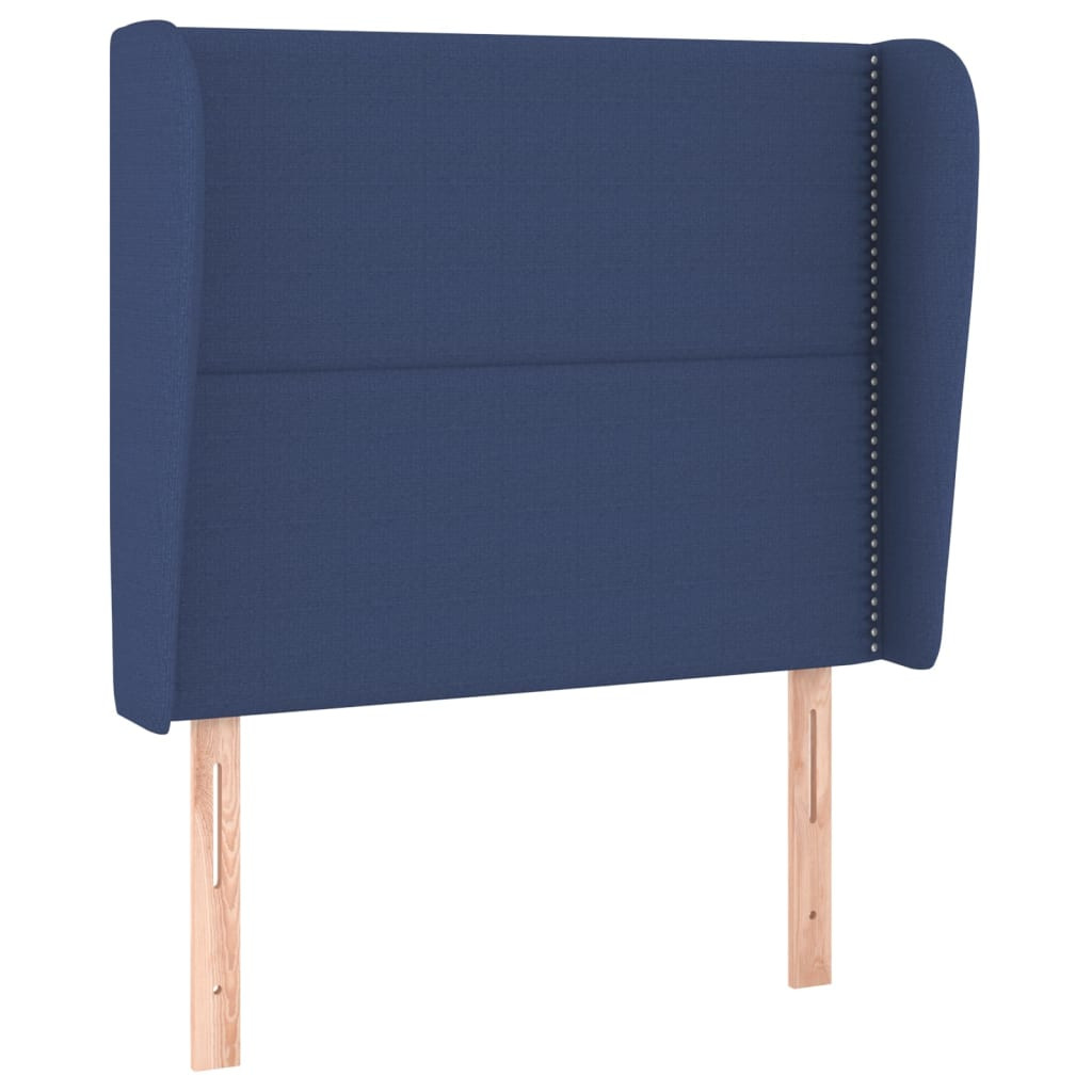 Wezgłowie Niebieski 103 x 23 x 118/128 cm Tkanina vidaXL
