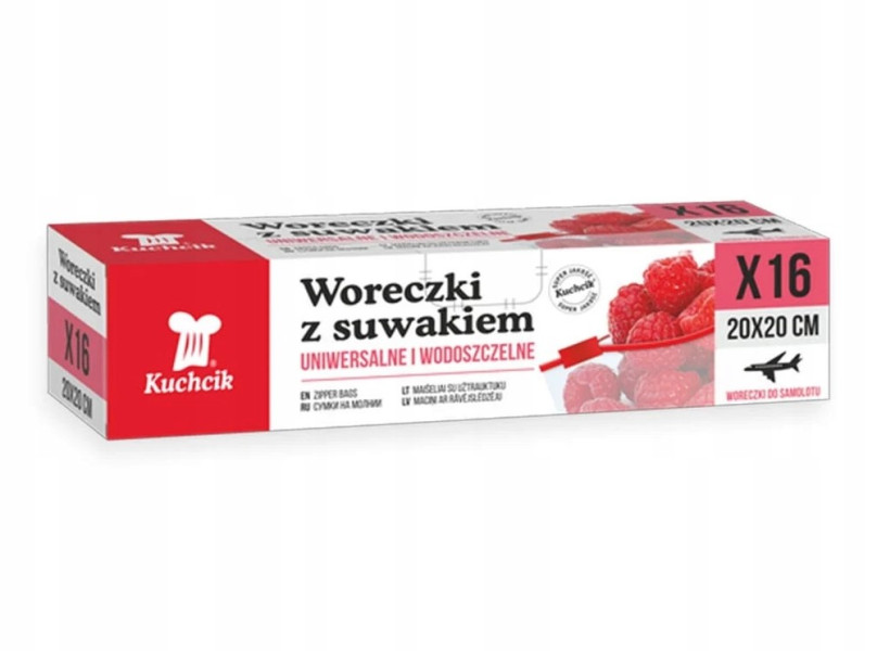 Woreczki śniadaniowe strunowe mocne 20 x 20 cm 16 sztuk Kuchcik