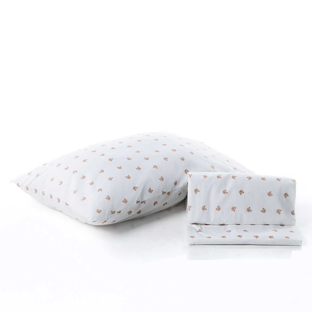 Capa de edredão e capa de almofada ursinhos 140x200cm