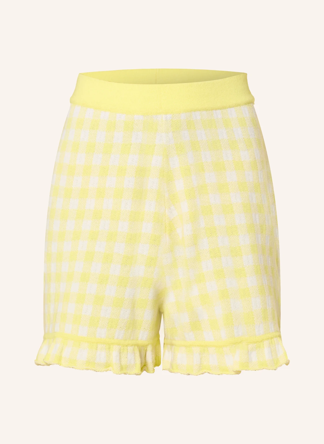 ALLUDE Strickshorts mit Cashmere und Rüschen