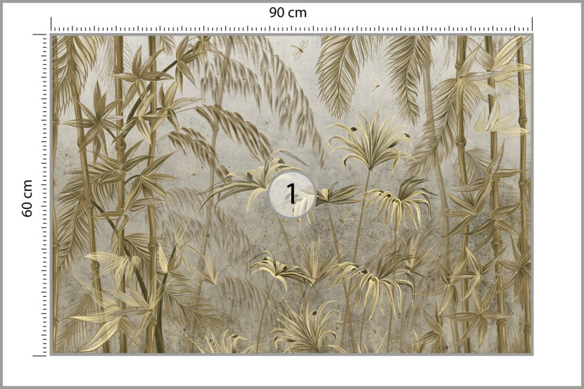 Fototapeta Tropikalne Liście Na Betonie 90x60cm