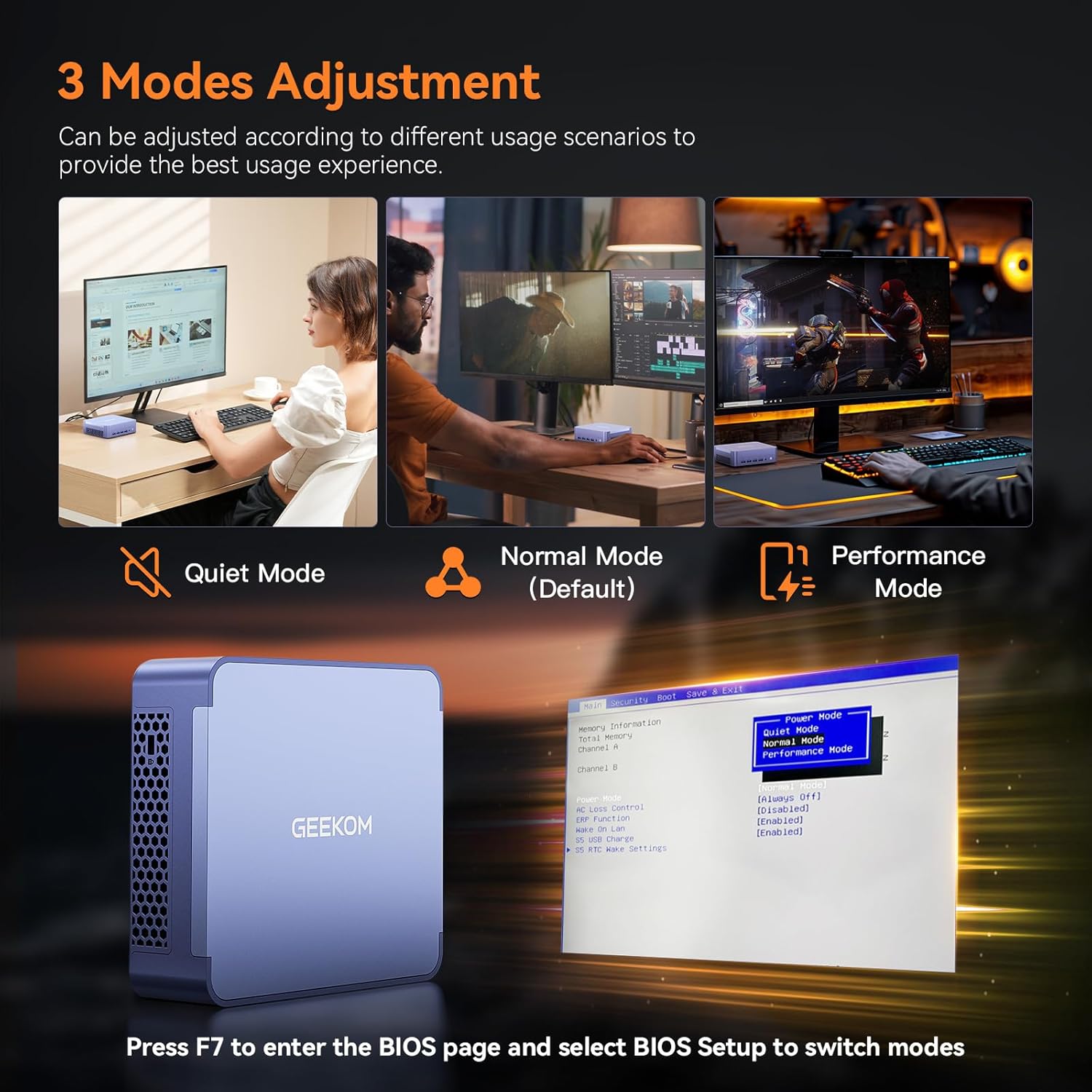 GEEKOM AX8 Max Mini PC with AMD Ryzen 7 8745HS Dual 2.5GbE Lan Port| 32GB DDR5(Upgradable) 1TB NVMe SSD(Expandable)| Radeon 780M USB4.0(40Gbps) Quad Display| Windows 11 Pro Gaming Office Video Editing