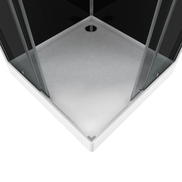 Komplettdusche »Black Square«, HxT: 210 x 90 cm