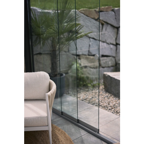 Pergola-Glasschiebetür »Gr. 6 «, Gr. 6m, BxHxT: 568 x 234,9 x 6,9 cm, dunkelgrau-metallic