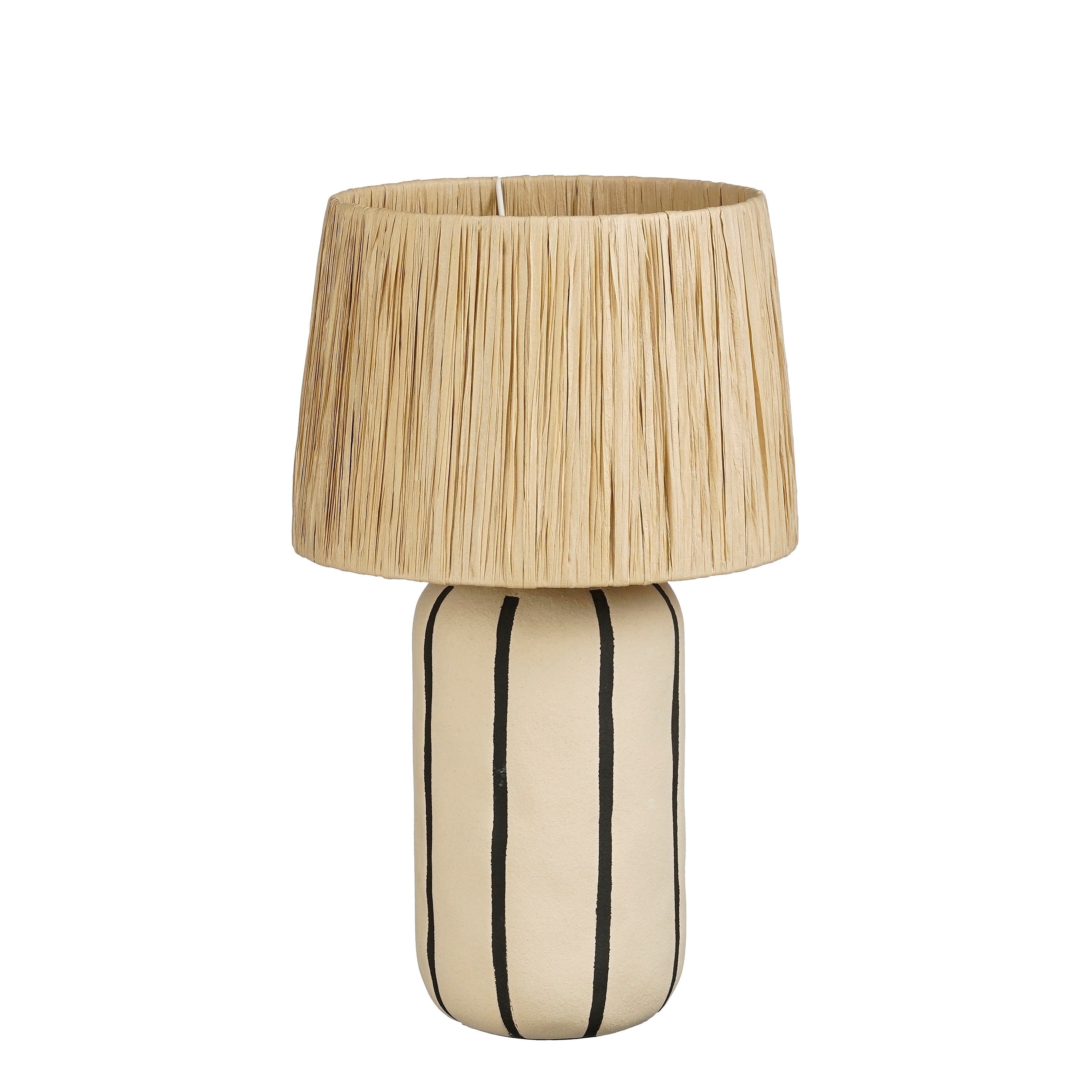 Mica Decorations Denton Tafellamp Woonkamer - Lamp Decoratief met Lampenkap - Bureaulamp Tafellampen Woonkamer - 48 x ⌀28 cm - Keramiek, Metaal,