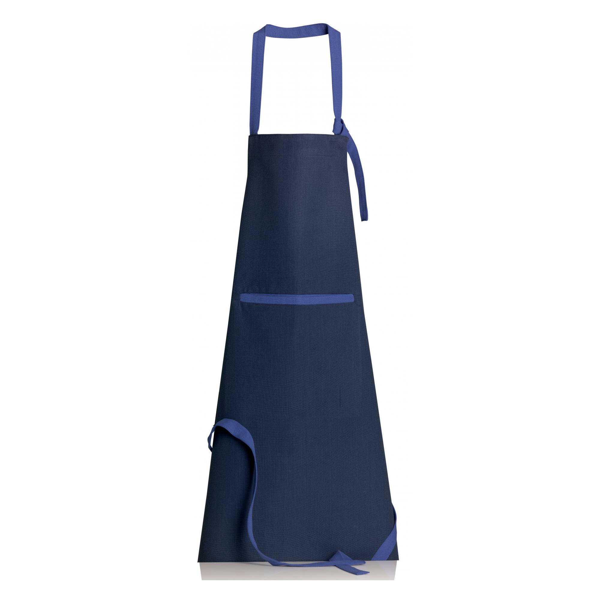 TITOUAN - Tablier de cuisine  en coton bleu 72 x 85