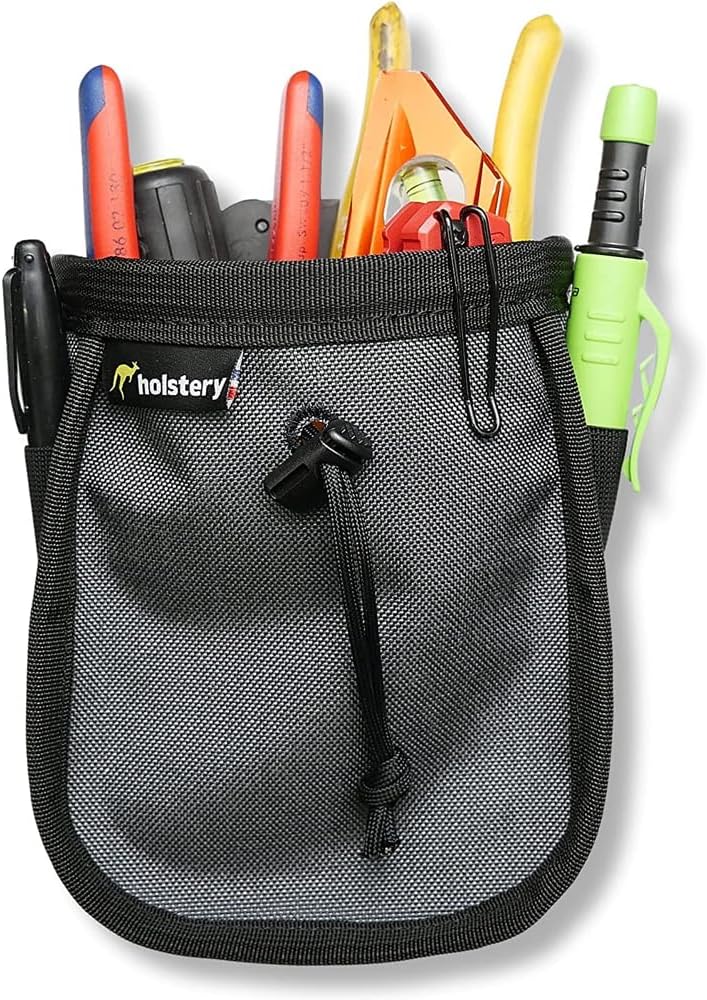 Joey Pouch PRO | Clip-On Tool Belt Bag for Tools, Screws, and Nails - Great for an Electrician, HVAC Tech, Plumber, Carpenter, Contractor, Handy Man, and Any Tradesperson - Metal Clip