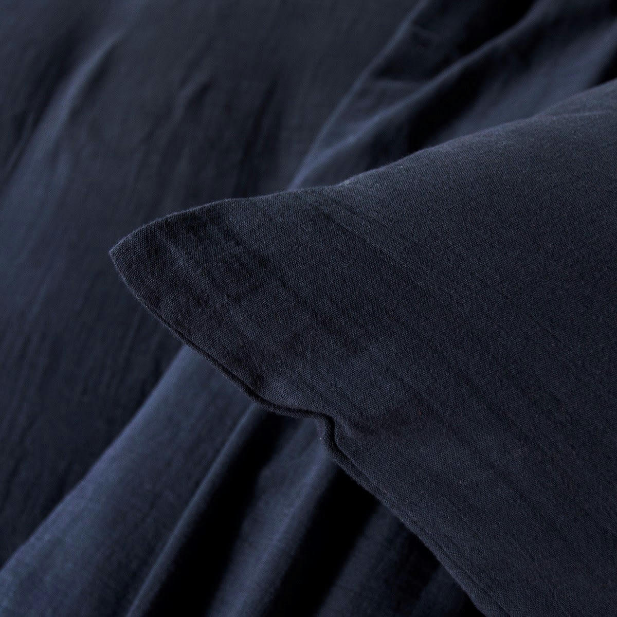 TERANGA SOWETO - Parure de lit 2 personnes uni en Coton Bleu 220x240 cm