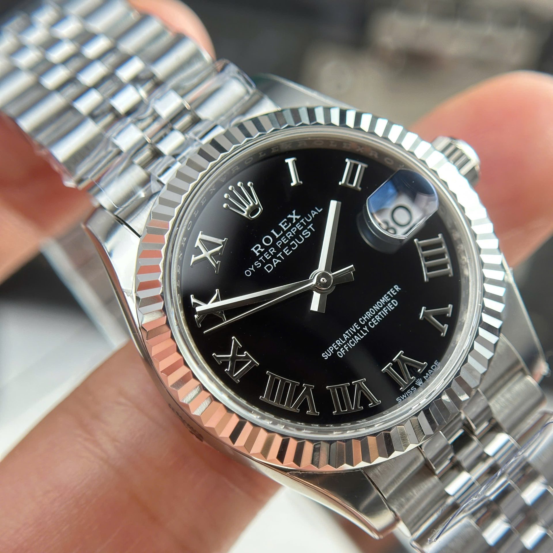 Rolex Datejust 316L Steel Black Dial 31mm Jub THBF Replica