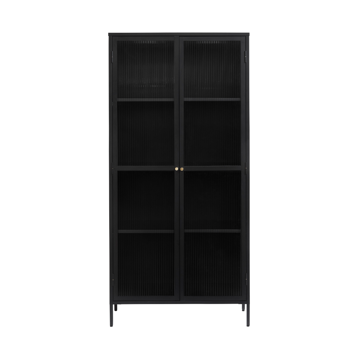 Rebellenclub Vitrinekast Omeo - 190 x 90 cm - Zwart