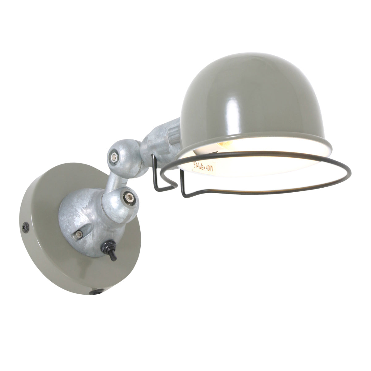 Mexlite - wandlamp - Davin - groen - aluminium metaal - bedlampje -