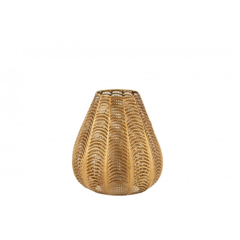 GALA - Bougeoir métal or H39cm