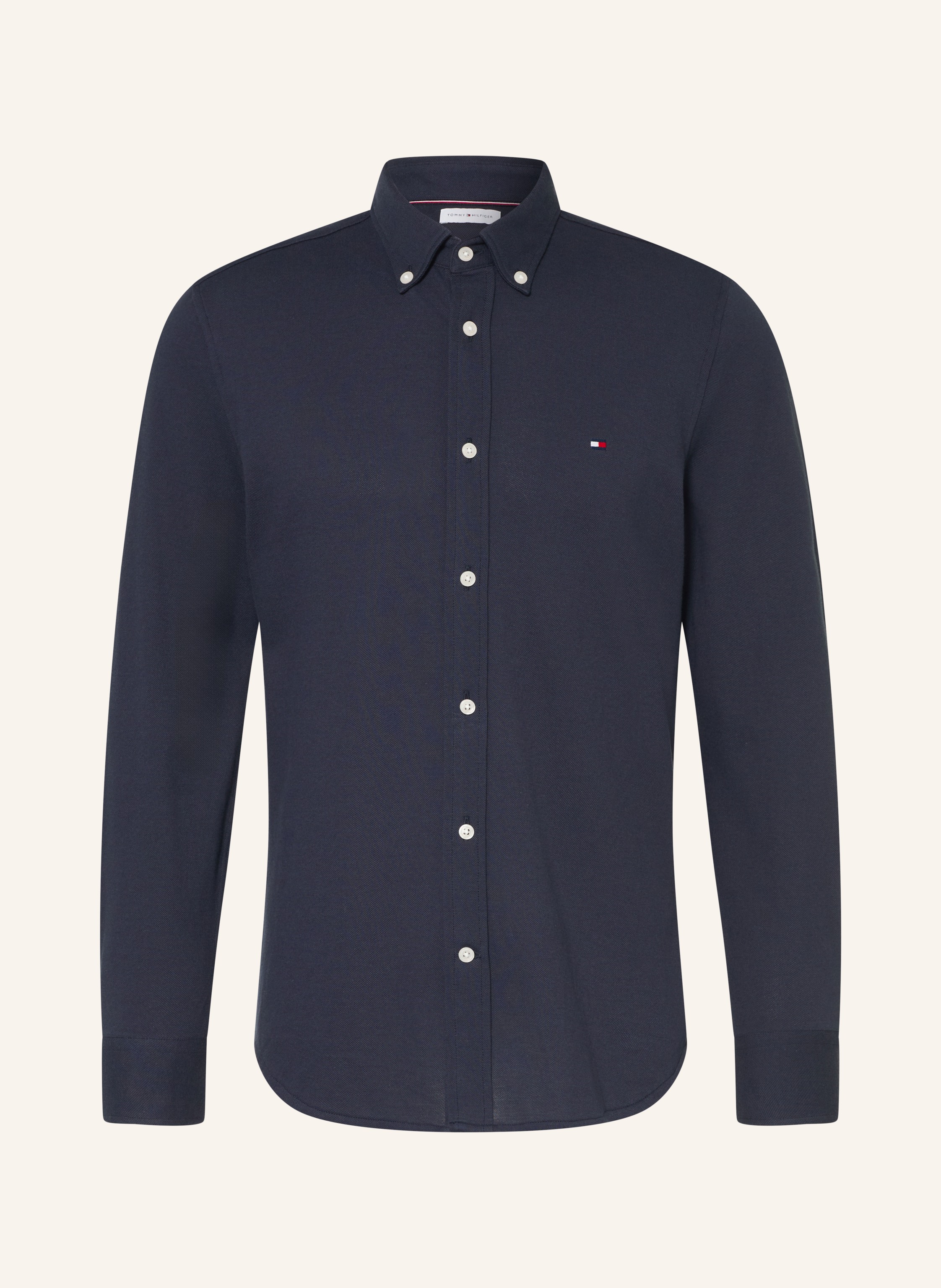 TOMMY HILFIGER Piqué-Hemd Slim Ft
