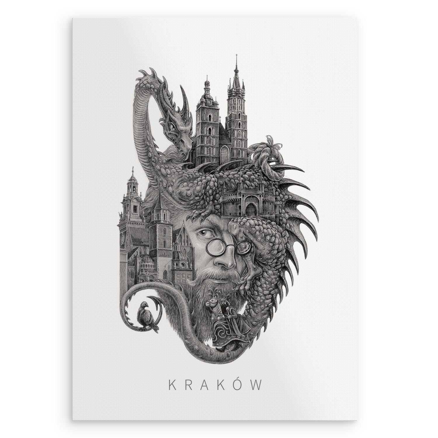 Plakat Kraków, elegancka dekoracja 20x30 cm