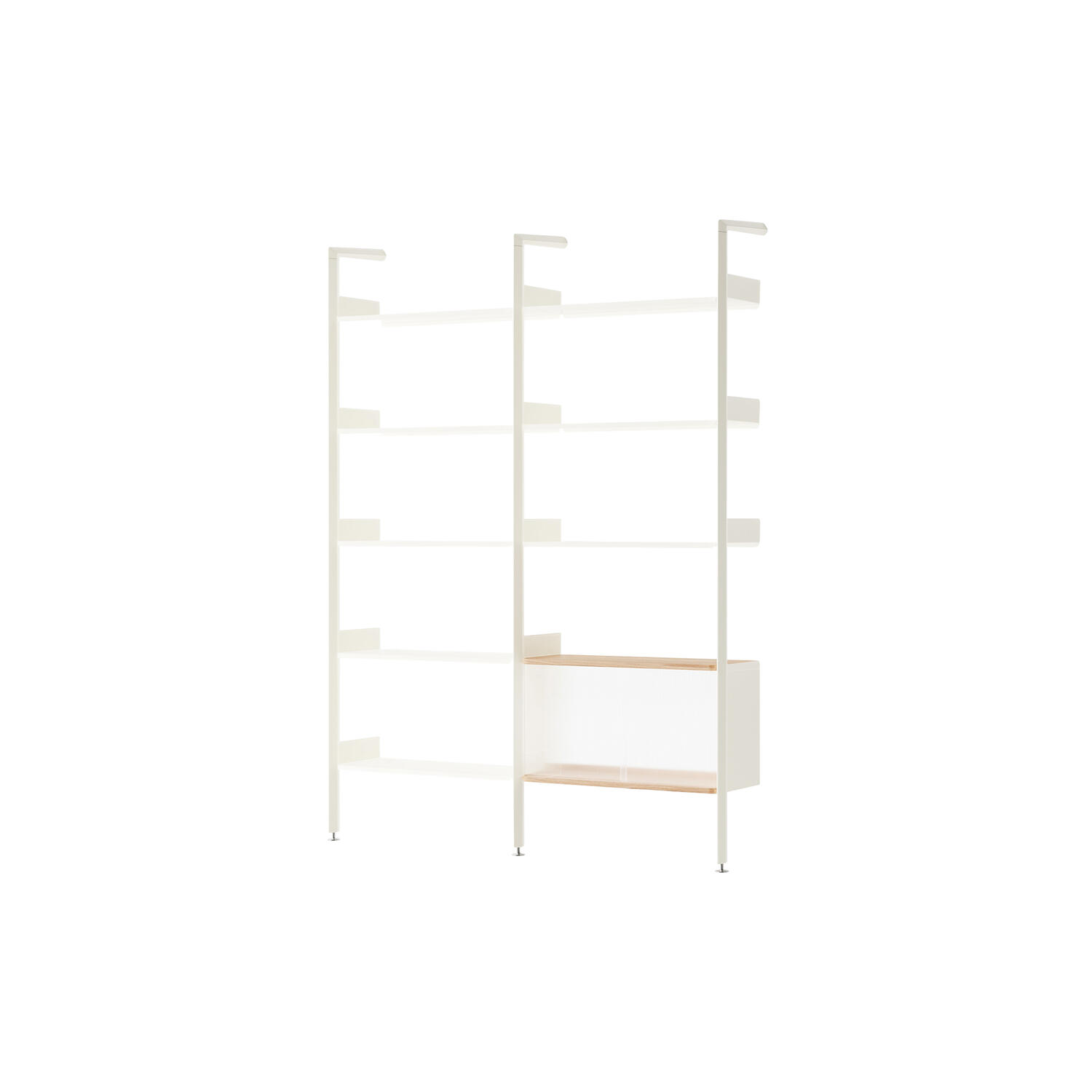 Rombe IF1 & IF6 Shelving System Configuration C, alabaster