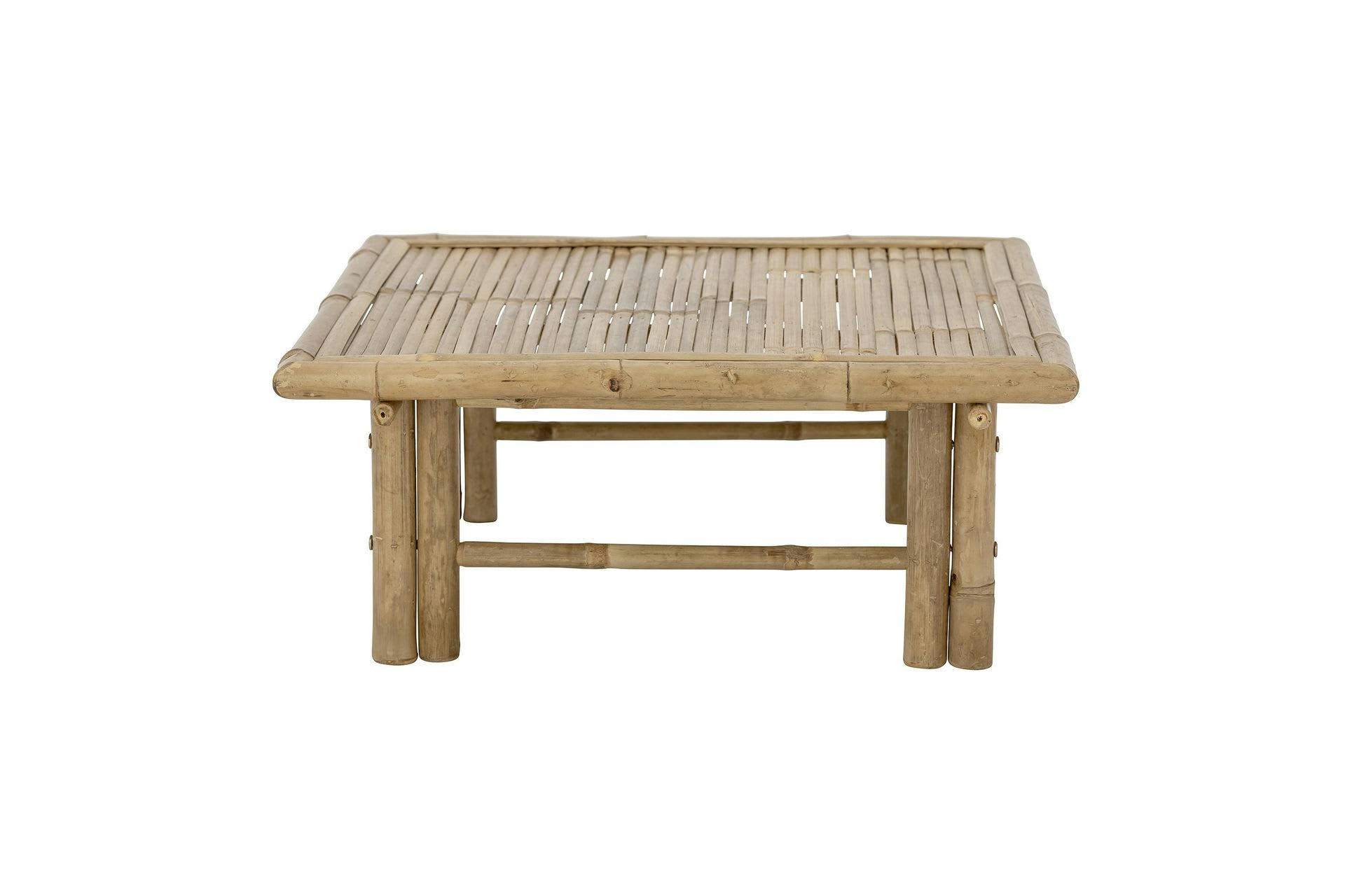 KORFU - Table basse de salon en bambou beige