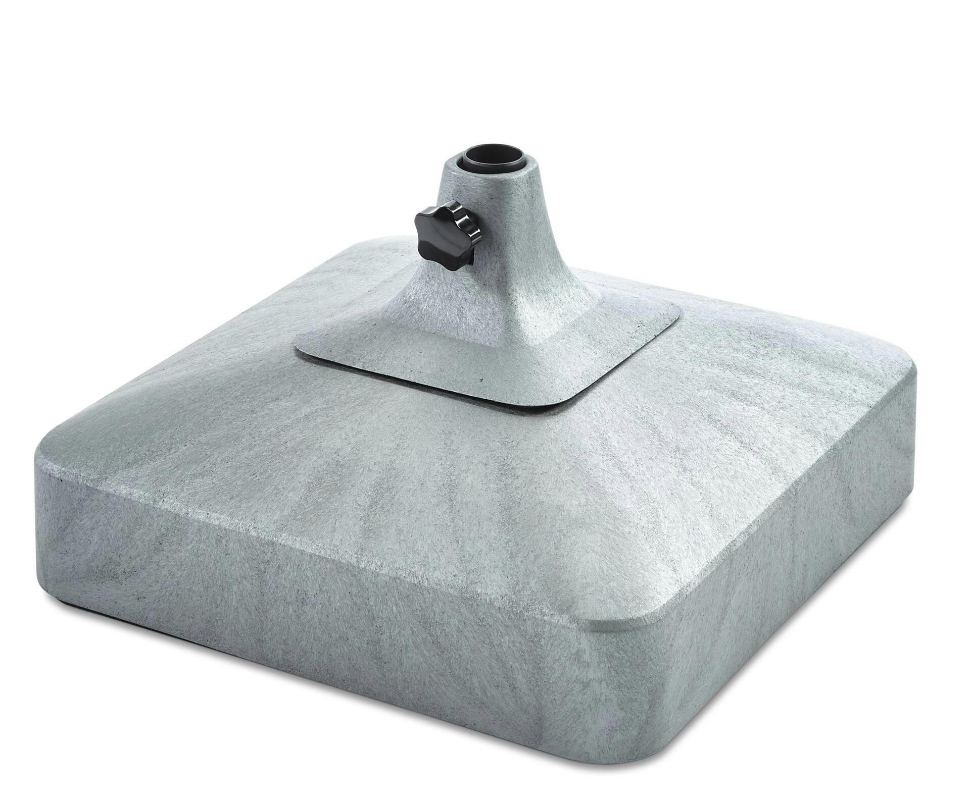 CANVAS Borden Recycled Plastic Patio Umbrella Base/Umbrella Stand, Grey, 60-lb