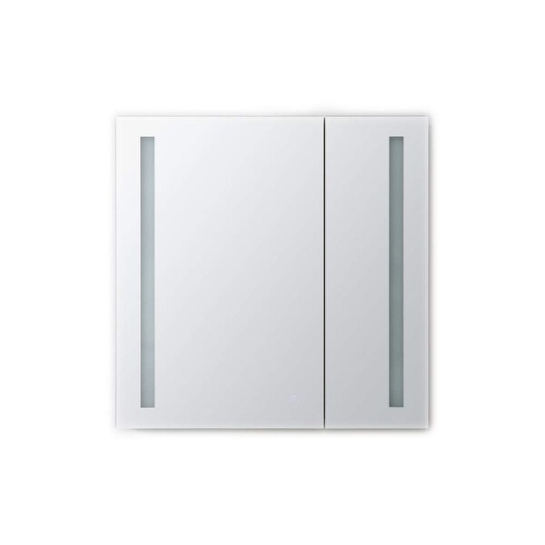 AQUADOM Royal Basic, Bathroom Led Lighted Medicine Cabinet, Defogger