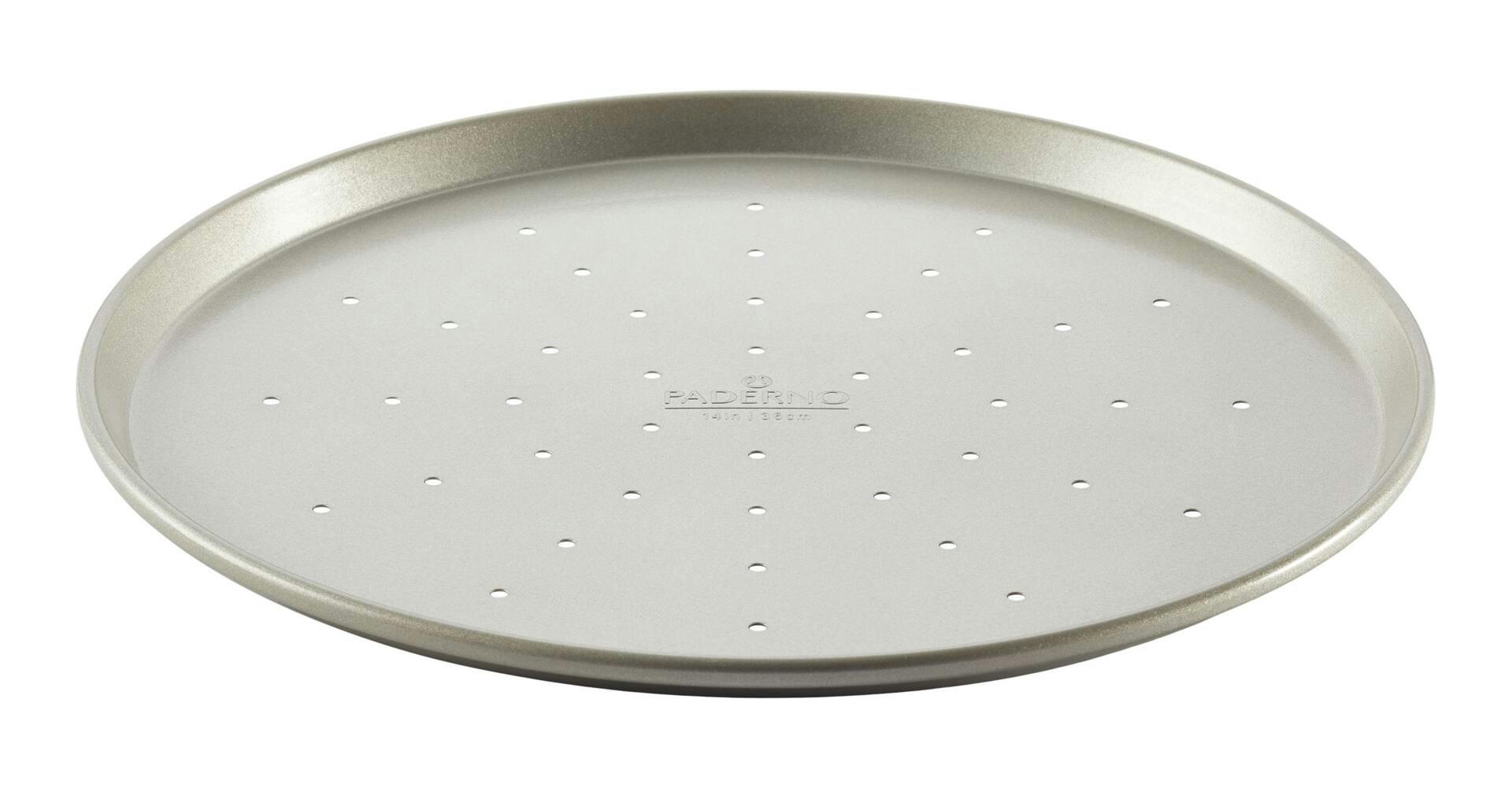 PADERNO Professional Non-Stick Round Pizza Crisper Pan, 14-in