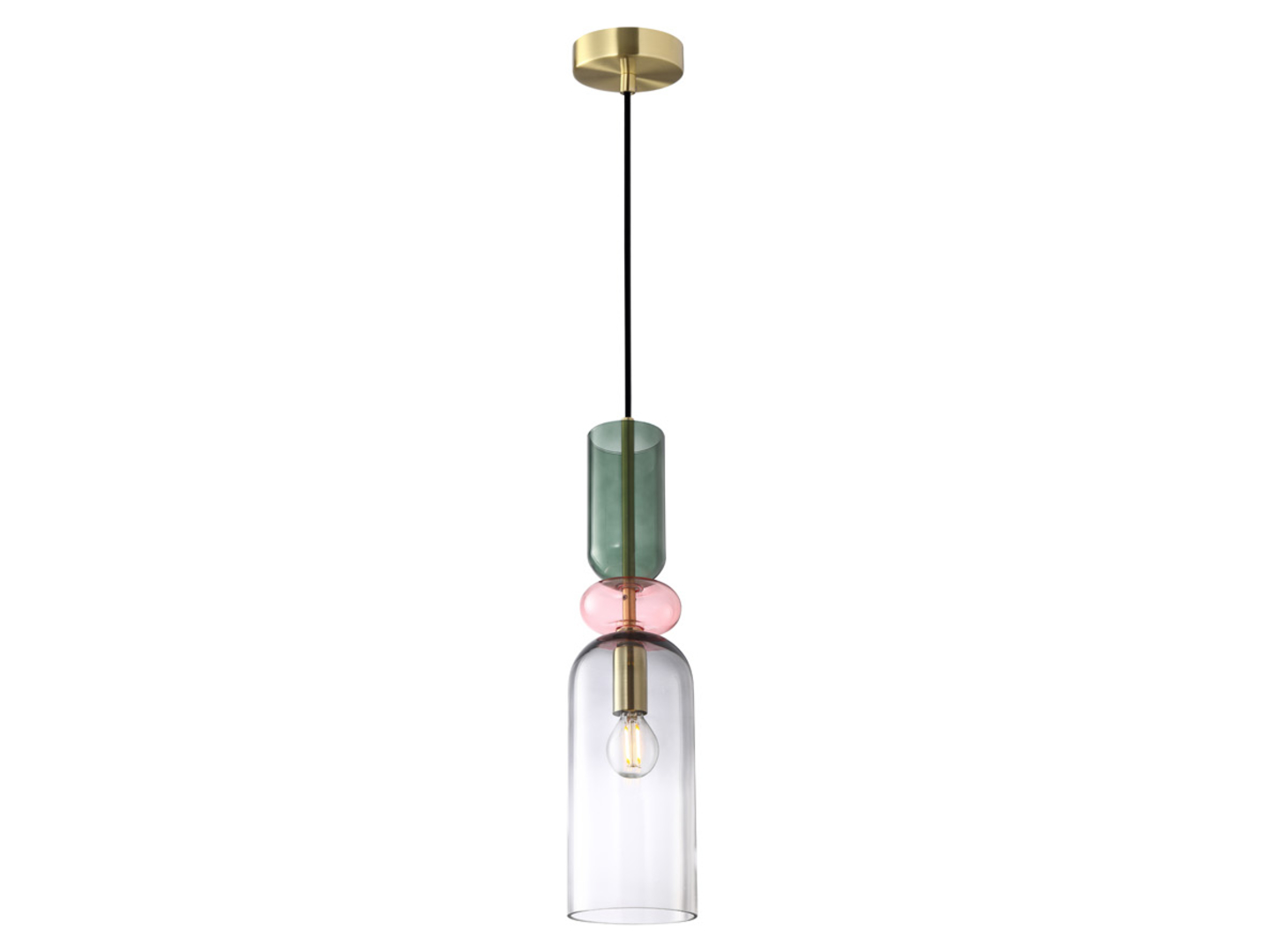 Lampa wisząca Manso 153 cm szklana wielokolorowa