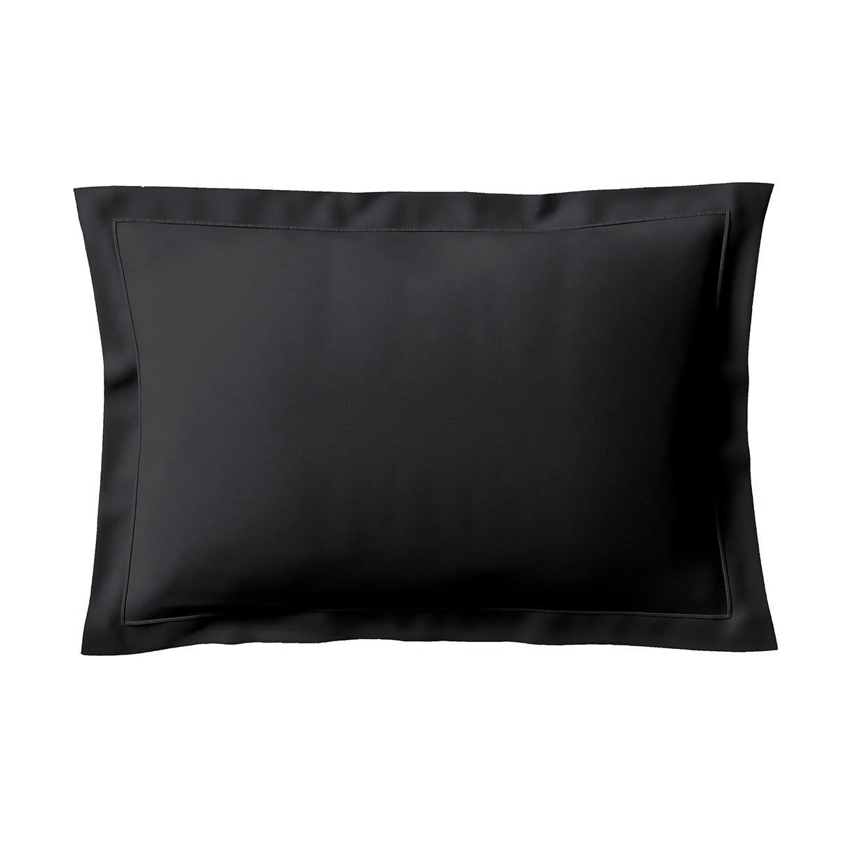 VEXIN - Taie d'oreiller percale noir 65x65 cm