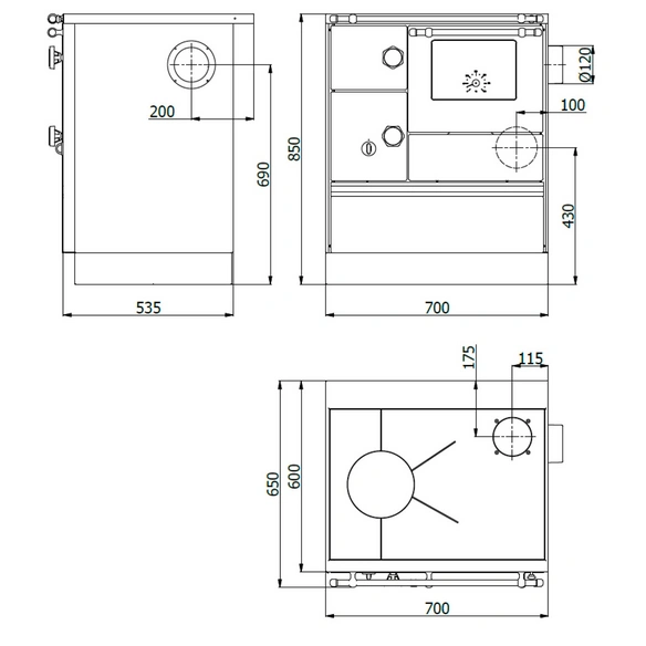 Holzherd »K76-70«, Heizleistung: 7,3 kW
