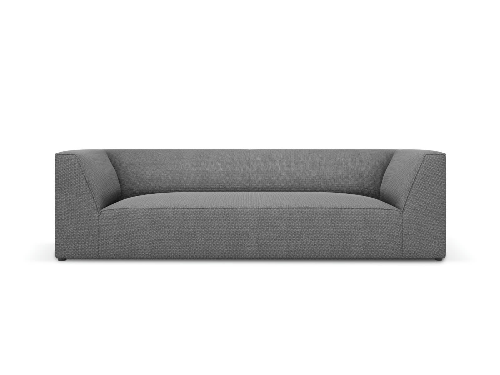 RUBY - Canapé 3 places en tissu structurel gris