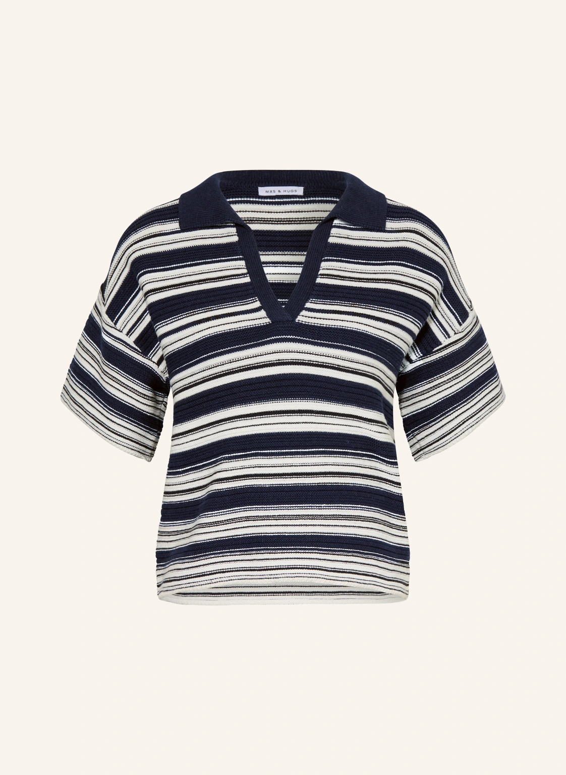 MRS & HUGS Strick-Poloshirt