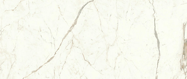 Carrelage effet Marbre Blanc Calacatta Prima 278x120x0,6 cm Brillant Faventa - Mur intérieur (vendu par carton de 3,336 m²) - RO'M