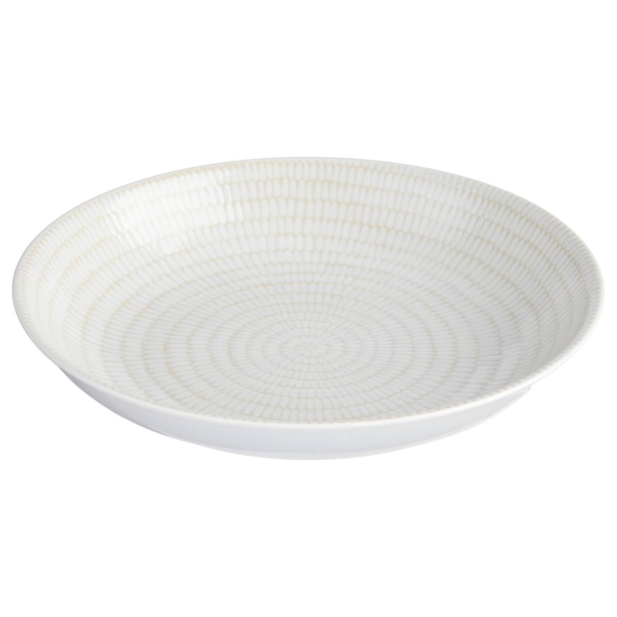 Deep plate "Rice" D.20.5 cm, White
