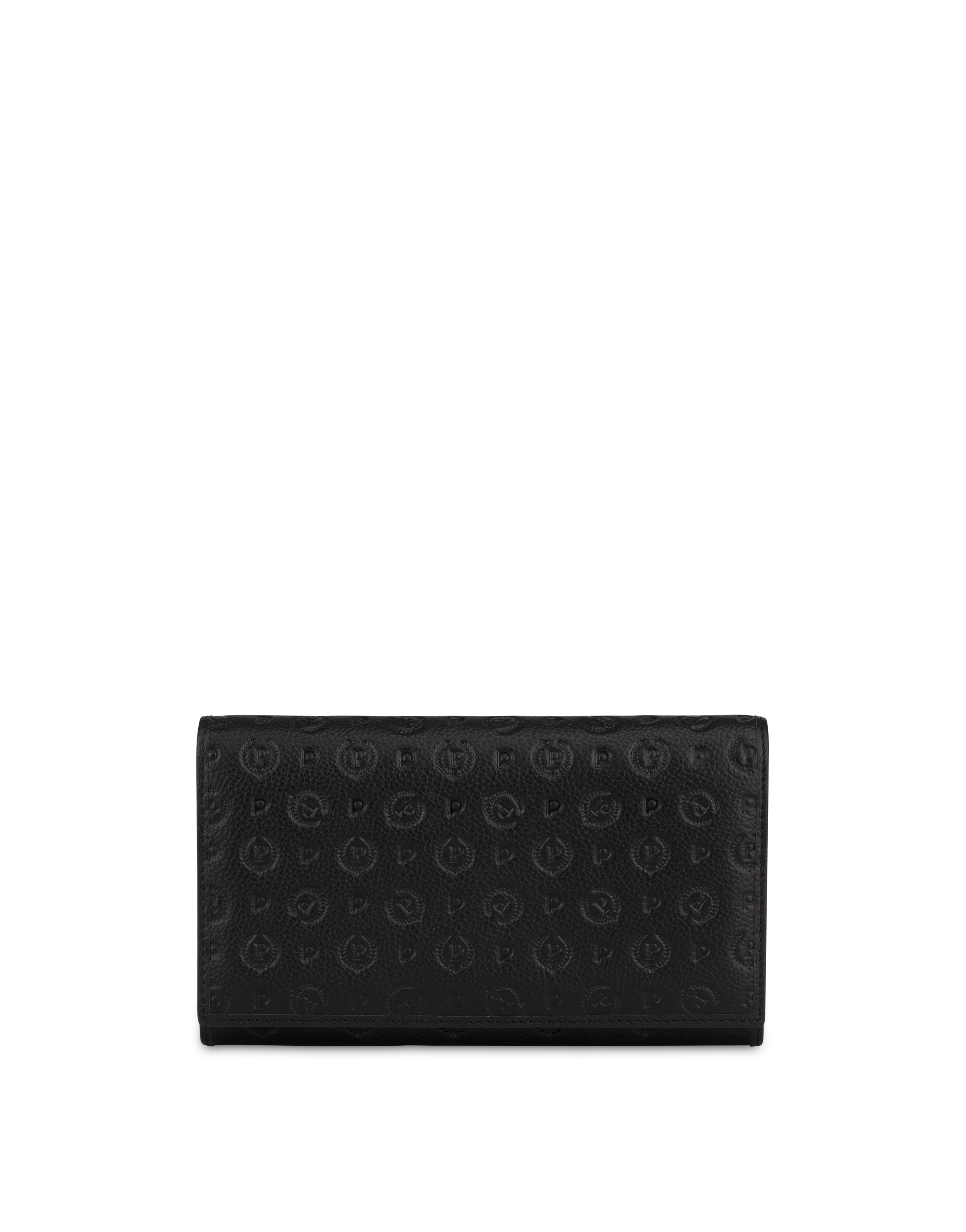 Portafoglio Heritage Logo Embossed Nero
