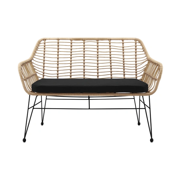 Sitzbank, BxH: 120 x 85 cm, Metall (Eisen)/Kunststoff