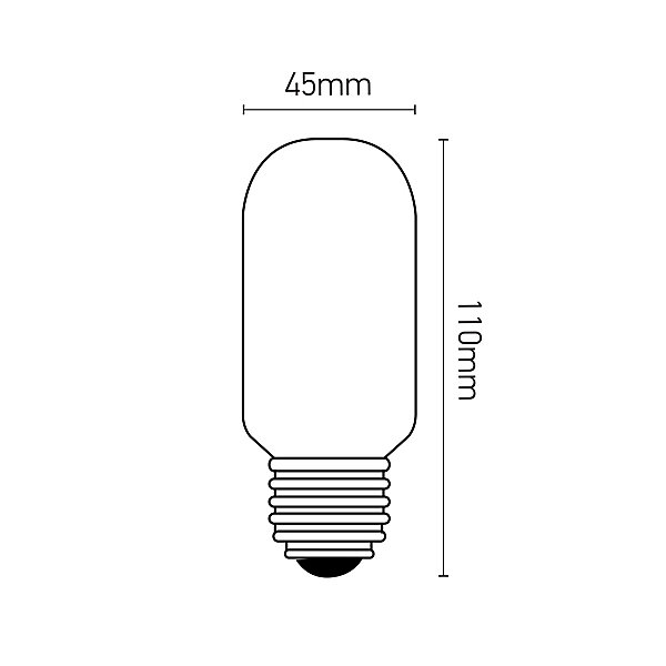 Ampoule LED à filament spirale tube E27 270lm 4W blanc chaud ⌀4,8 cm ambrée