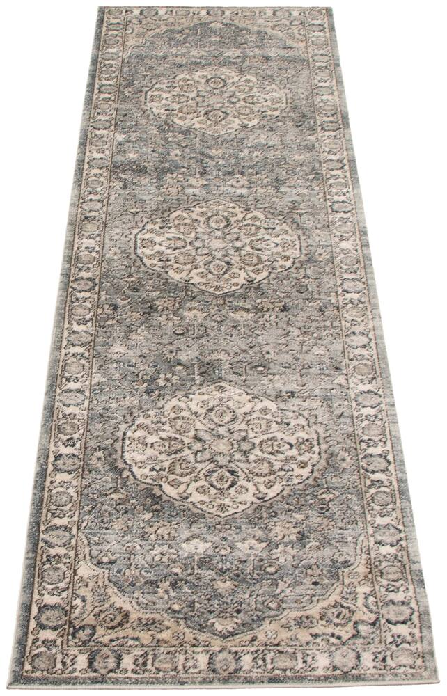 ECARPET Oregon Tabriz Indoor Area Rug, Blue/Ivory, Assorted Sizes