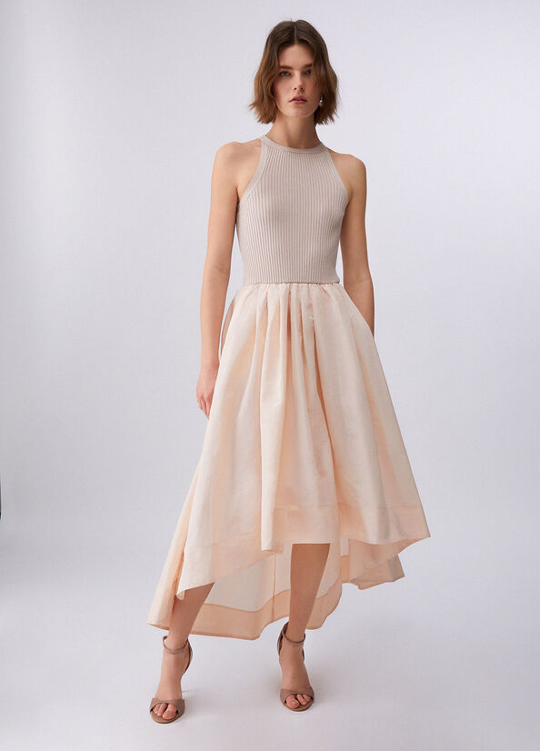 Abito lungo in taffet&agrave;