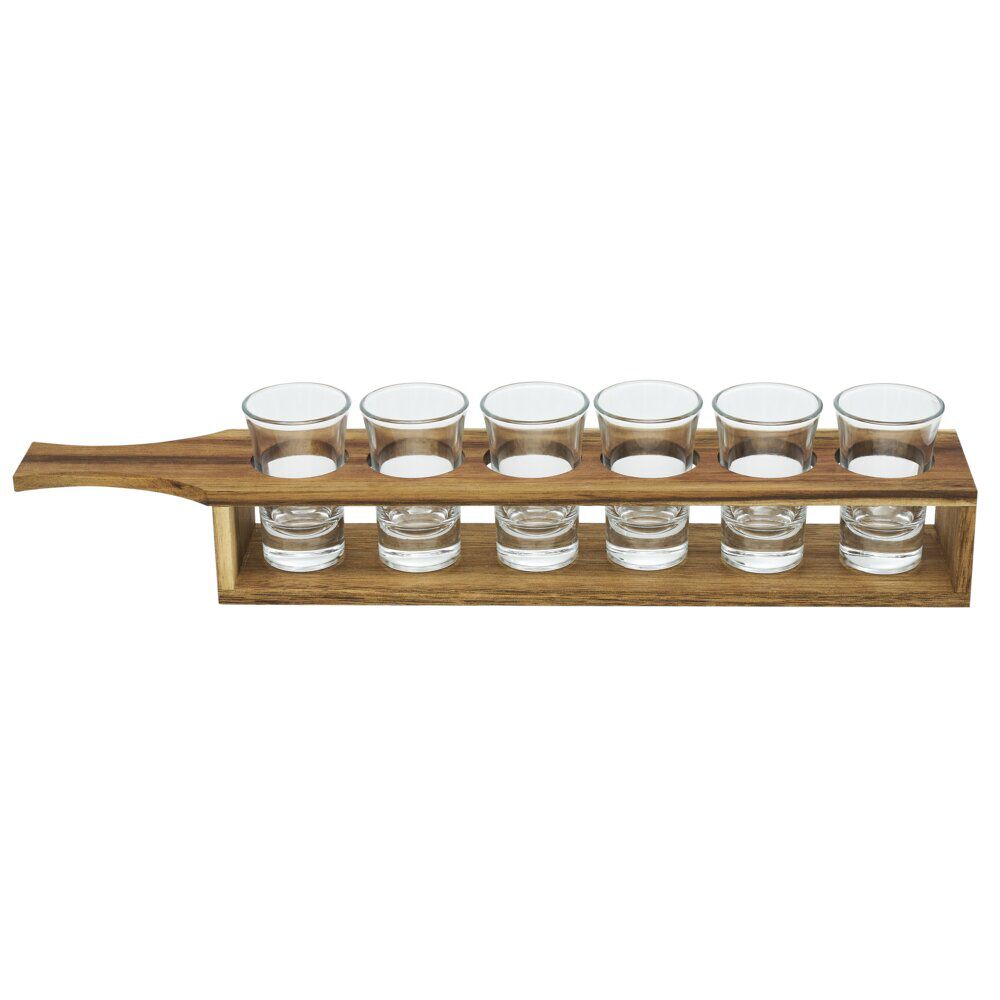 Service à shooter 6 verres avec support bois
