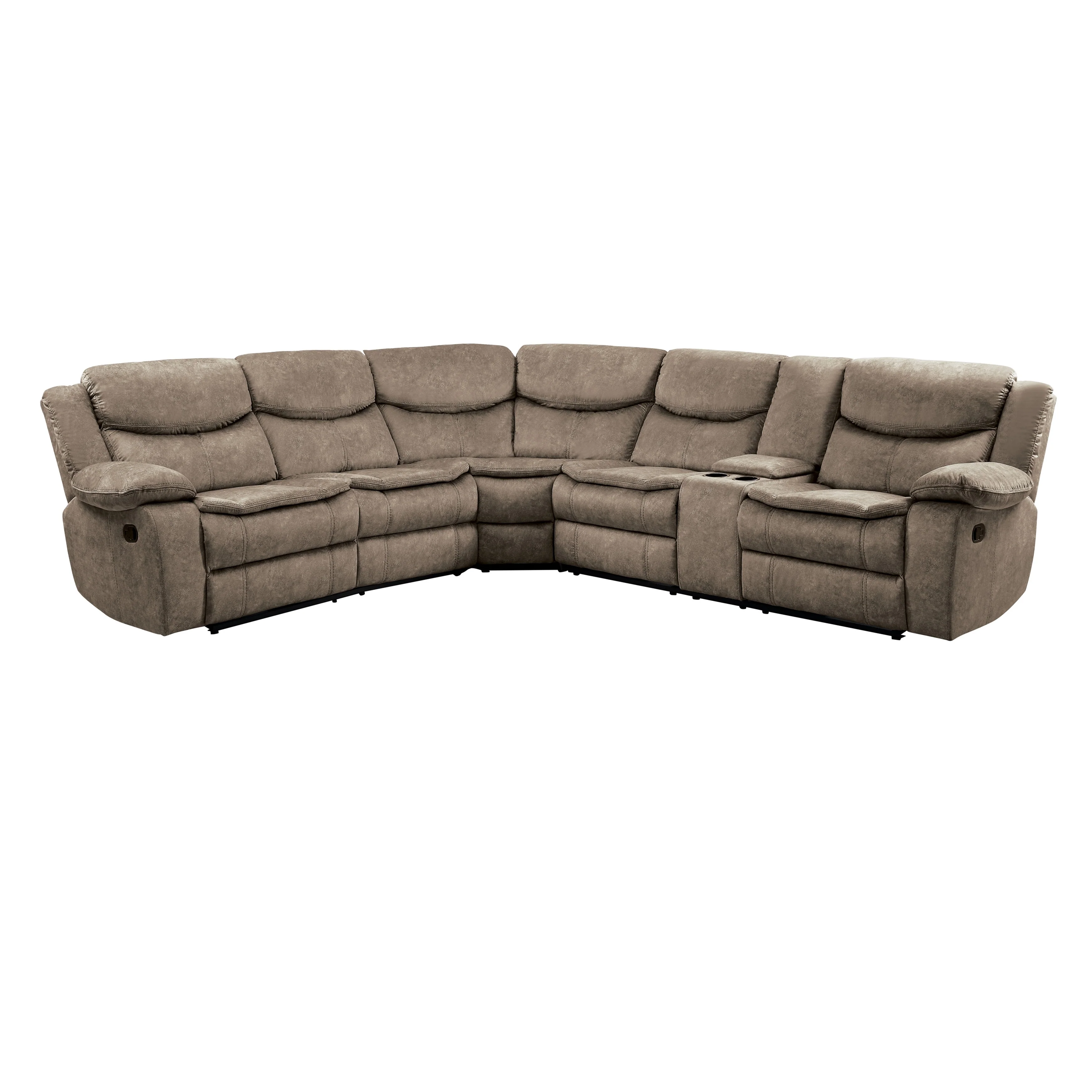 Ember Reclining Sectional Sofa with Console