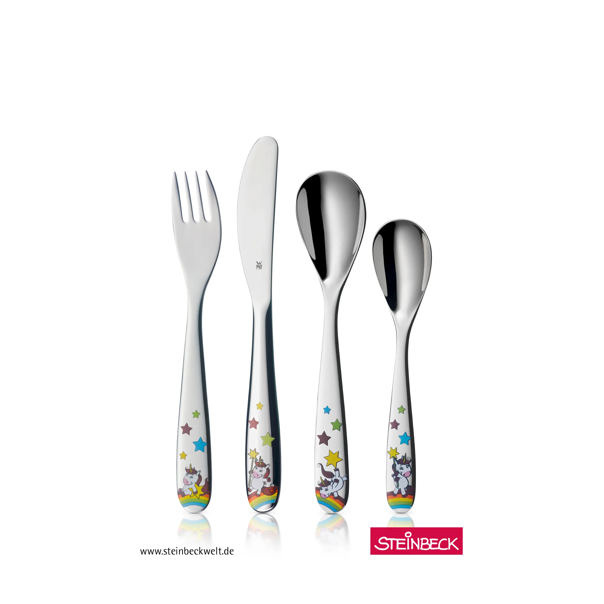 Kids cutlery set Unicorn, 4-piece