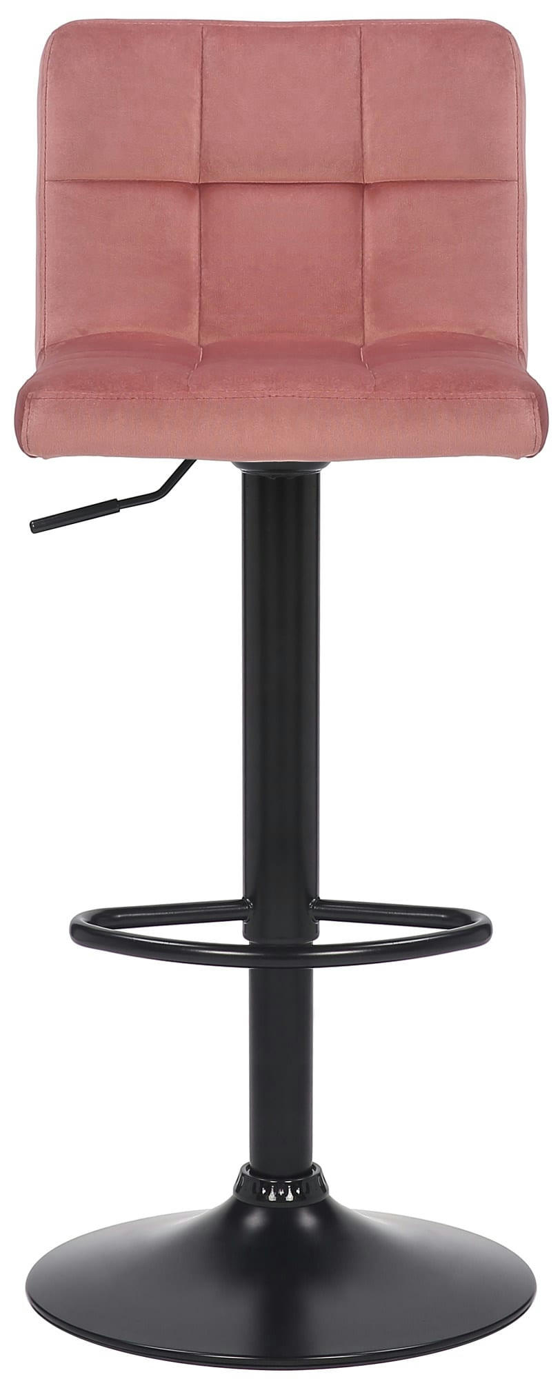 FENI - Tabouret de bar réglable pivotant en velours Rose