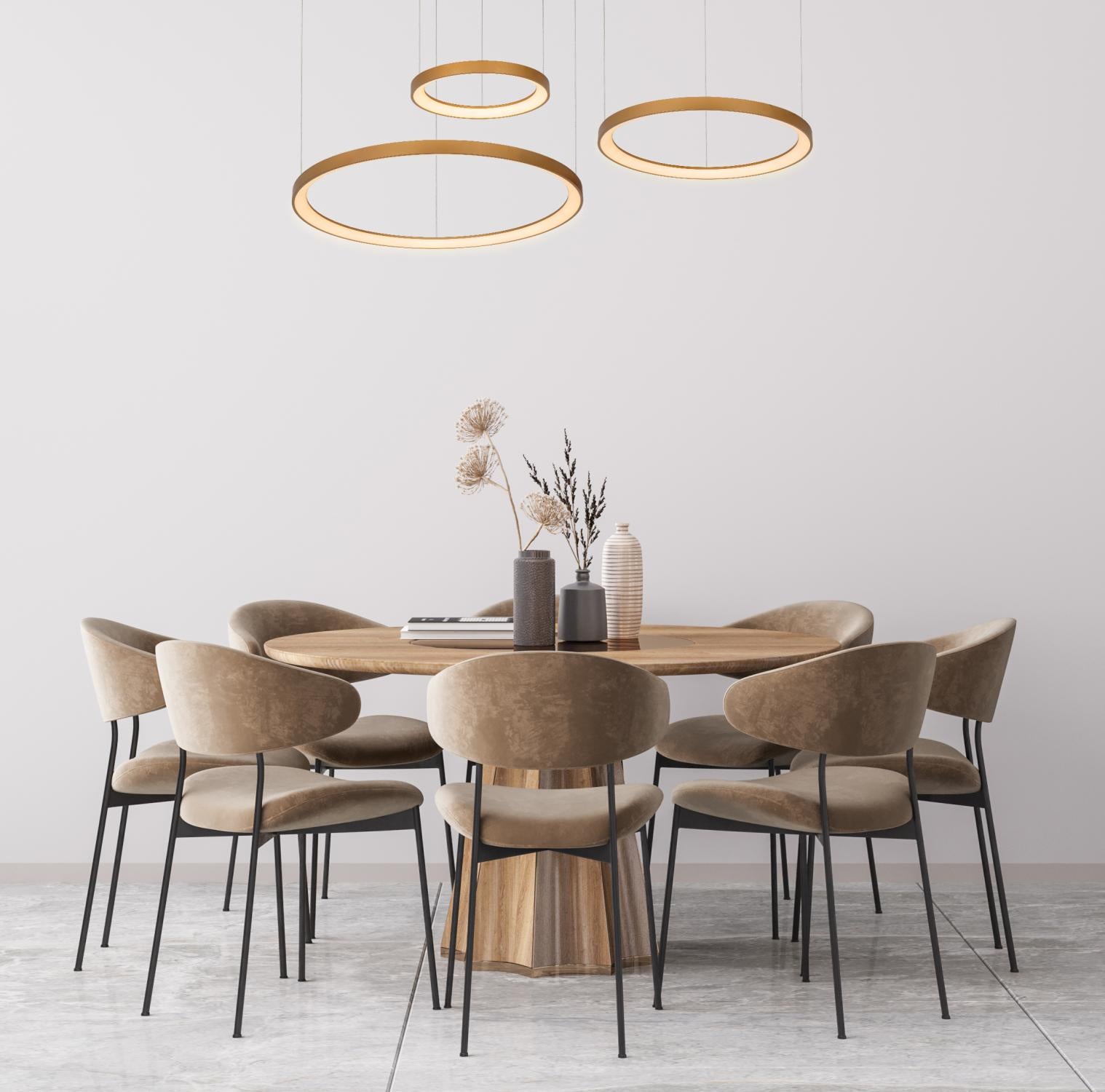 Lucide hanglamp VIDAL - Geïntegreerde LED - Mat Goud / Messing