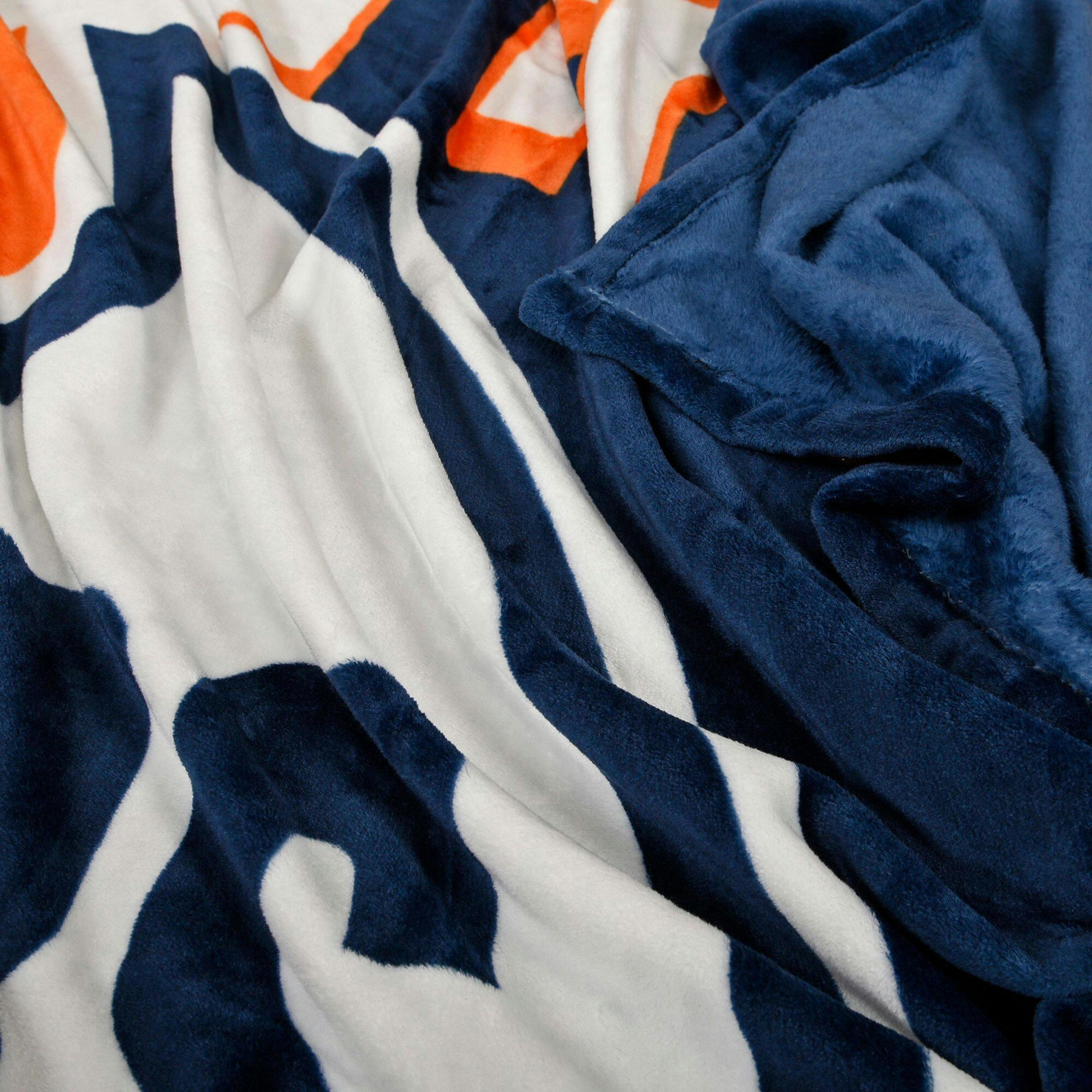 NHL Edmonton Oilers Officially Licensed Hockey Jumbo Plush Blanket, 60-in x 90-in