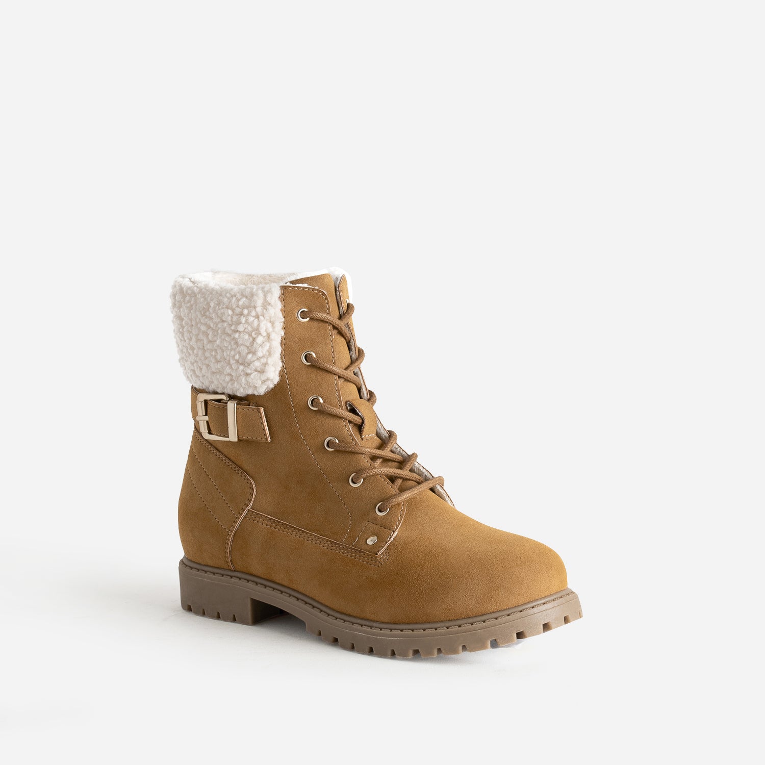 Boots à lacet BUGGY camel fourré