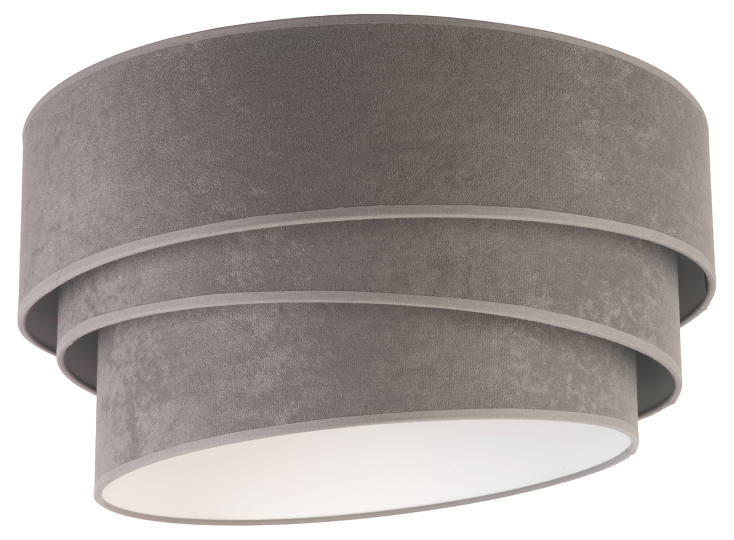 Lampa sufitowa Devon tkaninowa szara