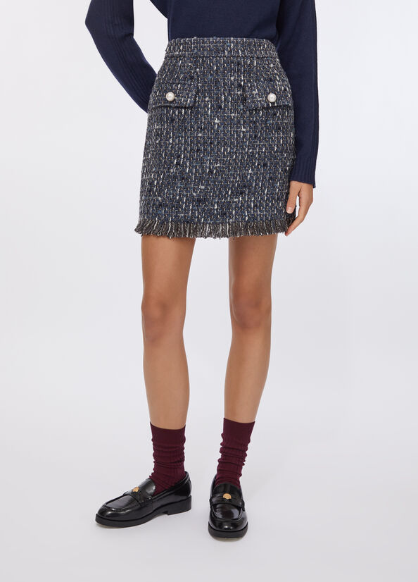 Minigonna in boucl&eacute;